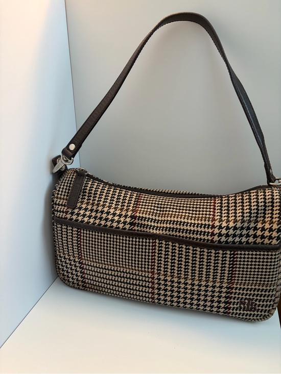 Lauren Ralph Lauren Handbags - Lauren Ralph Lauren Brown and Black Houndstooth Hand Bag